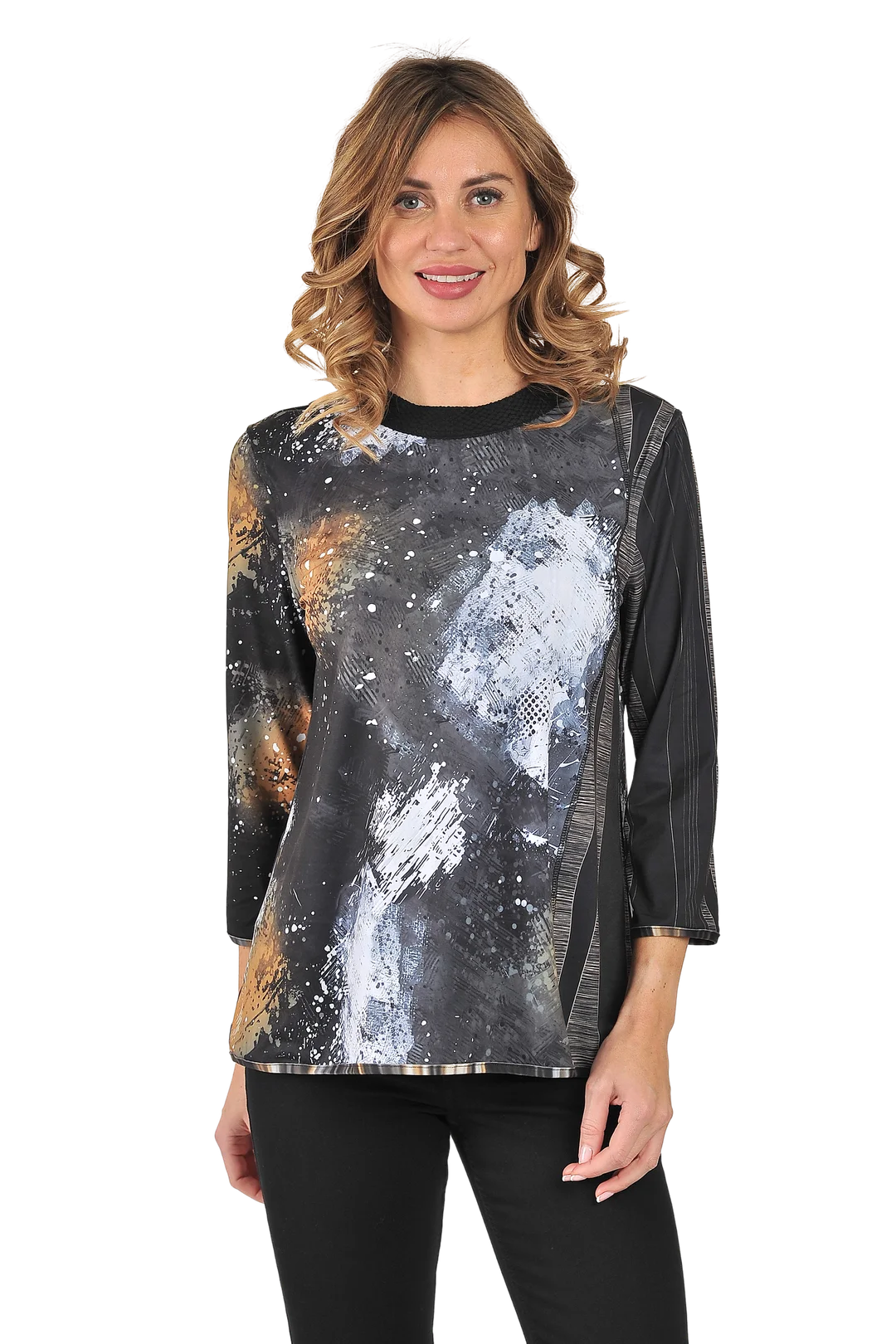 Laura Reversible Knit Top Butternut - Front View