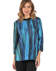 Laura Reversible Knit Top Teal - Reverse View