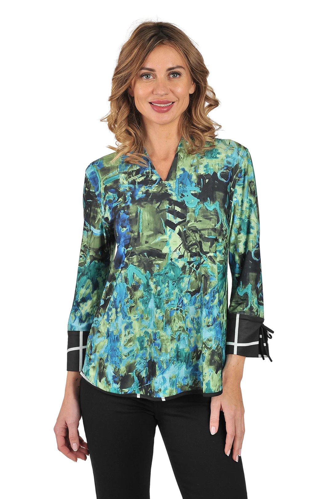 Esther Reversible Knit Top II Avocado - Front View