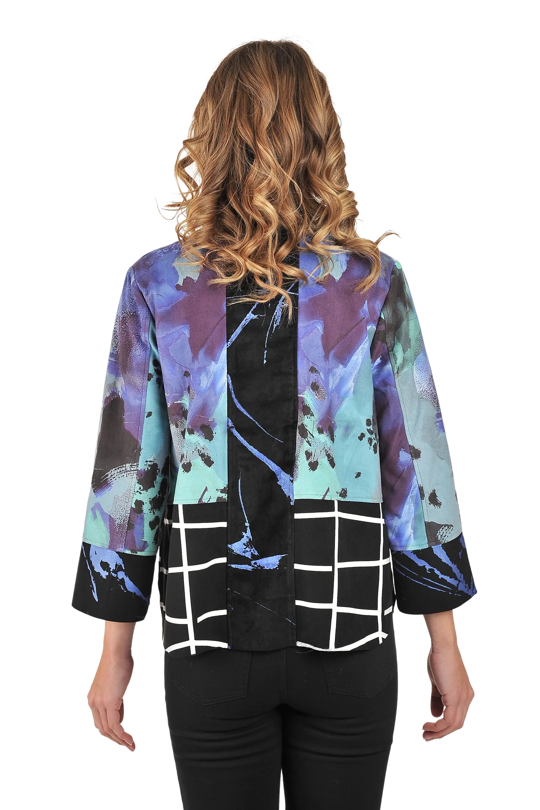 Iris Ultrasuede Jacket Blue - Back View