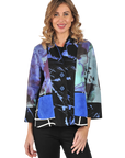 Iris Ultrasuede Jacket Blue - Front View