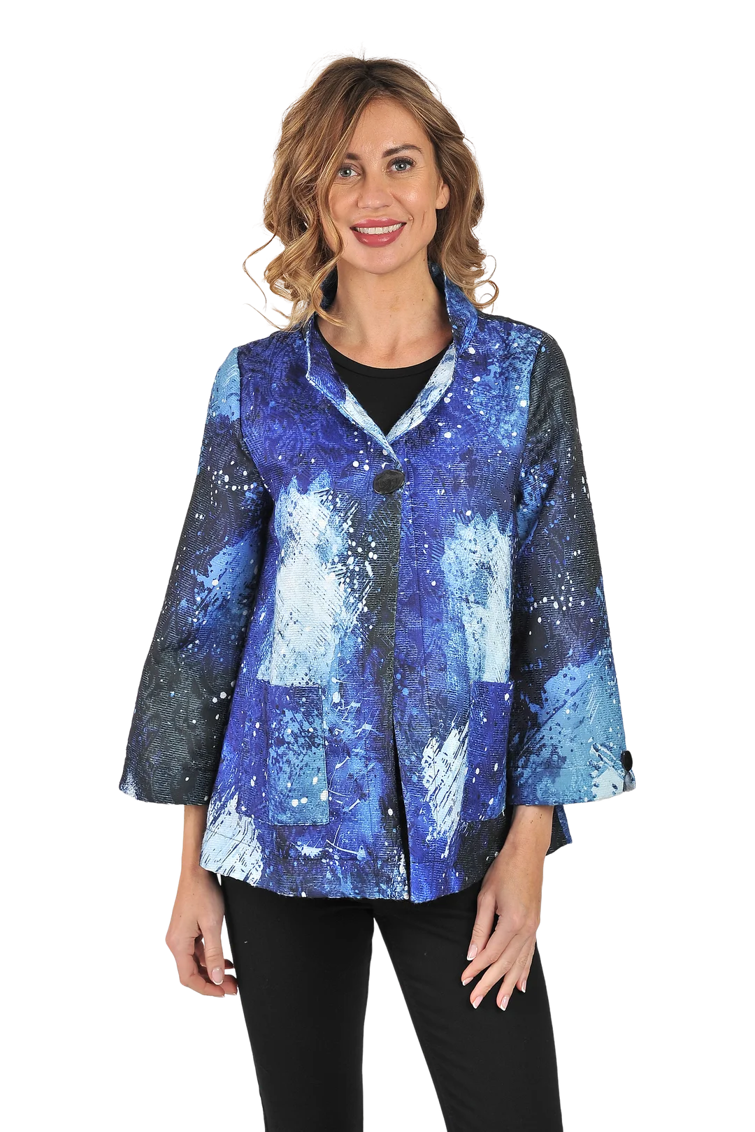 Zoey Jacket Denim - Front View