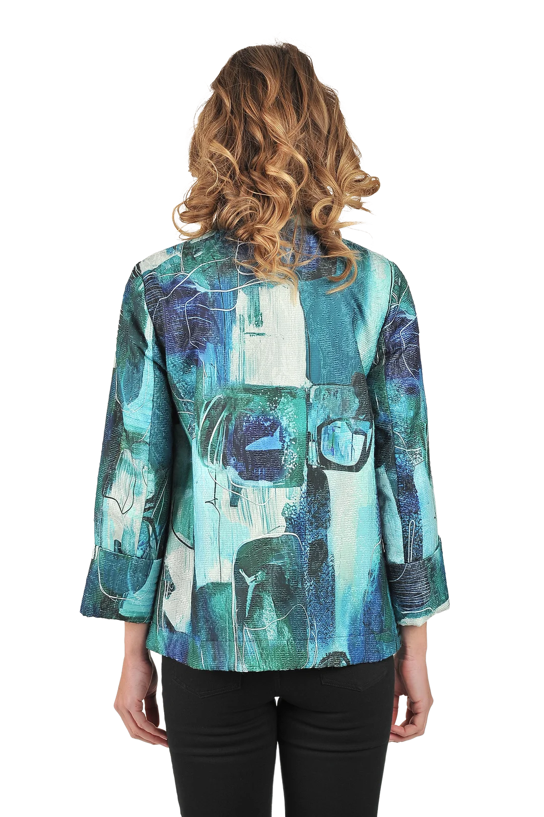 Eden Jacket Teal - Back View