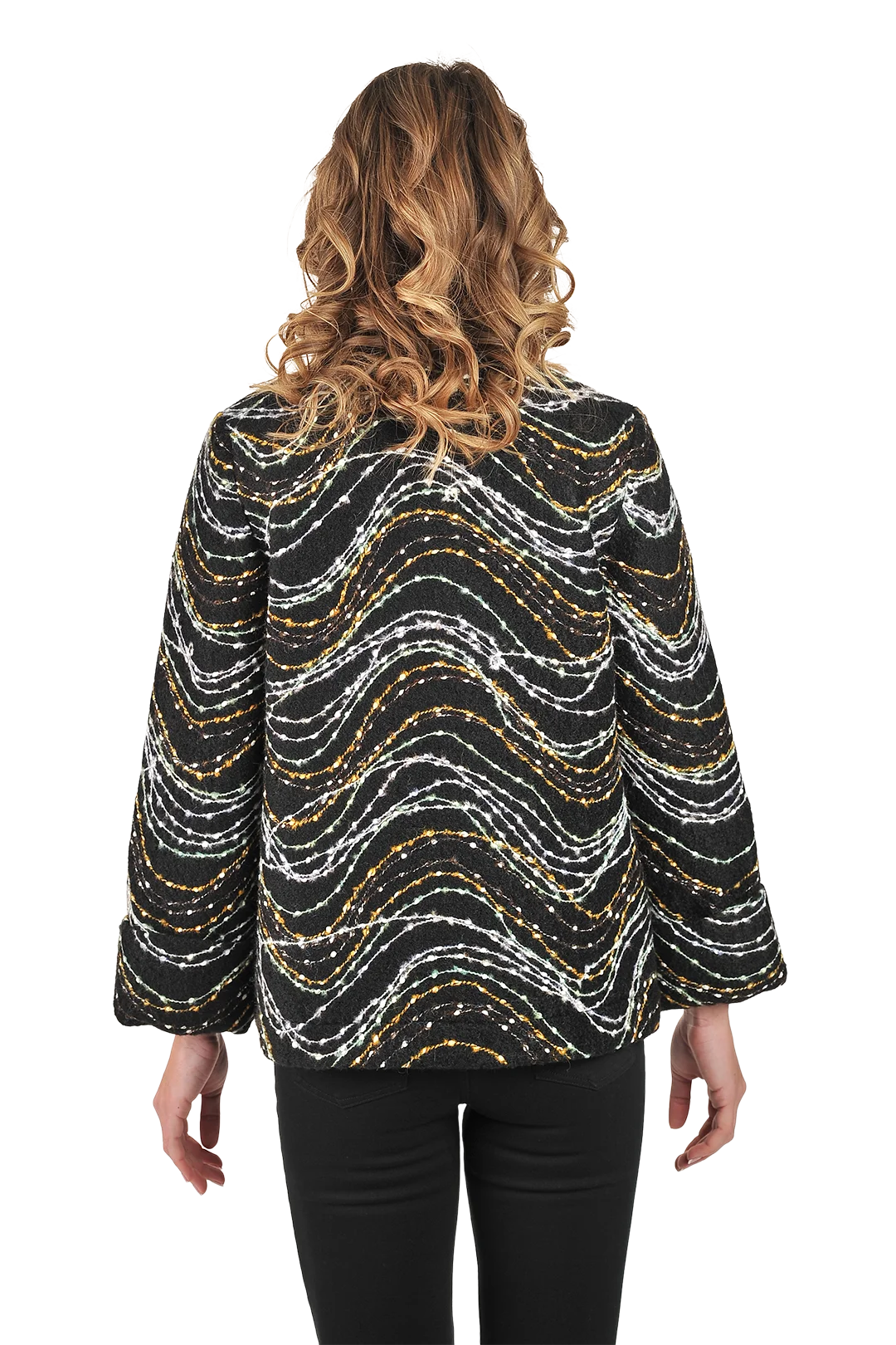 Eden Felt Jacket Black - Back View