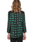 Maggie Blouse Golf Green - Back View