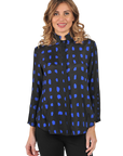 Maggie Blouse Royal Blue - Front View