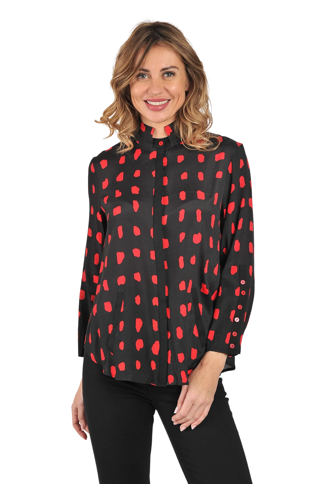 Maggie Blouse Velvet - Front View