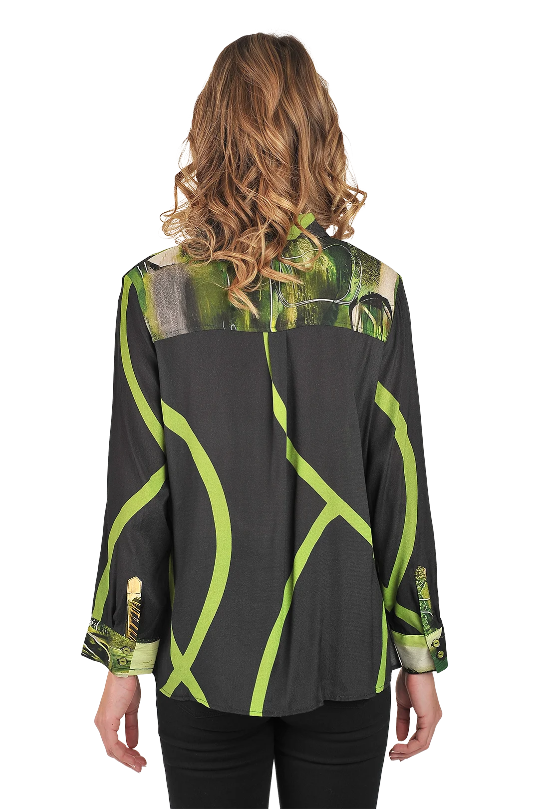 Jacqueline Blouse Peridot - Back View