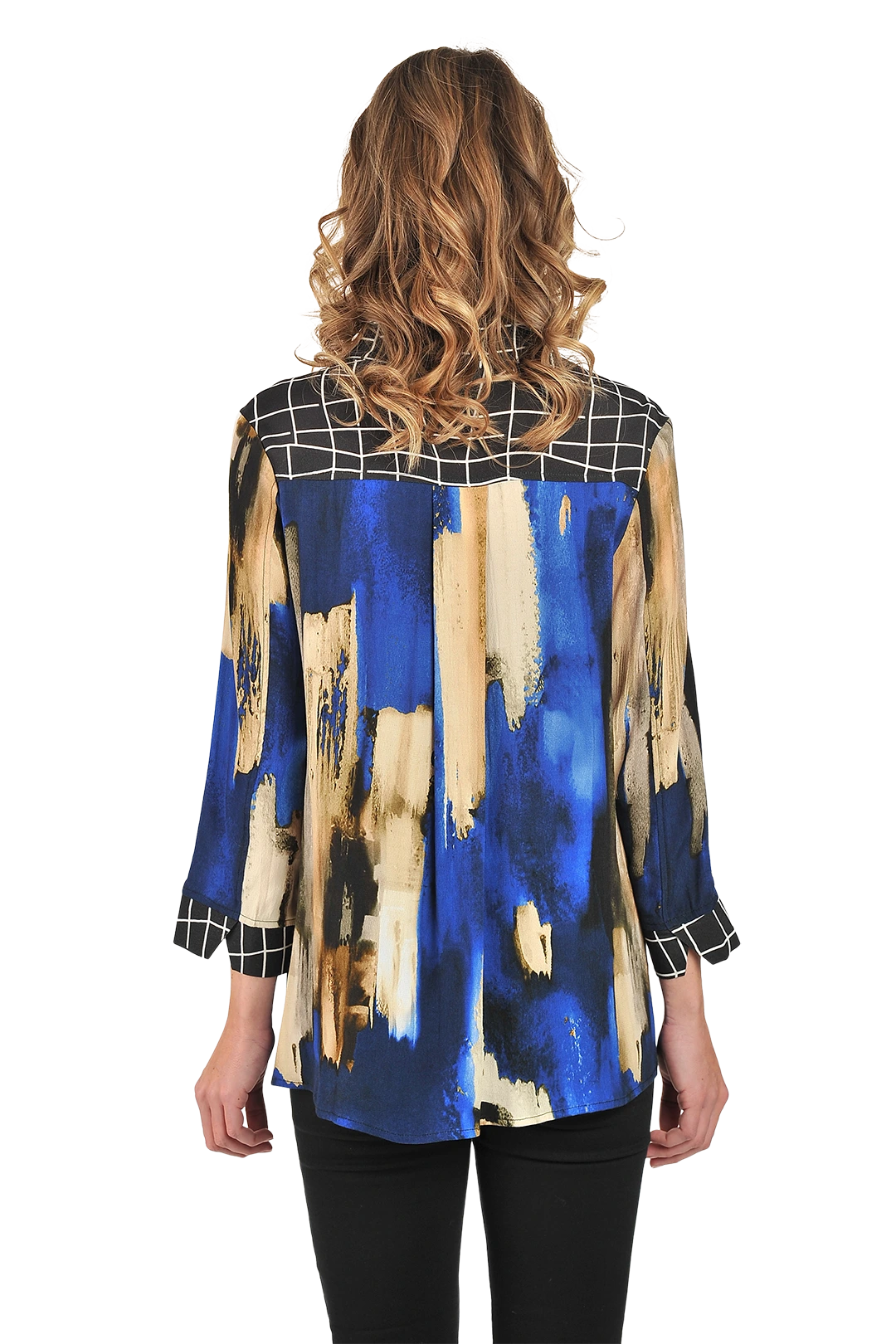 Alexis Blouse Blue - Back View