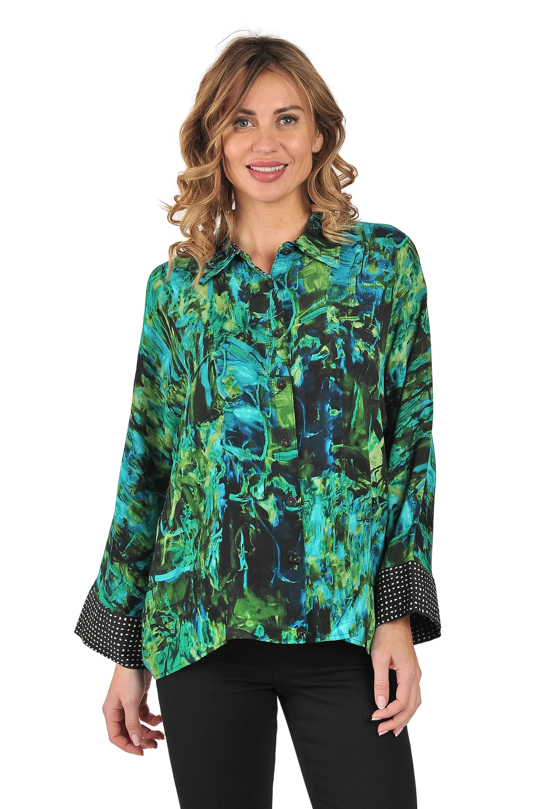 Lexi Blouse Avocado - Front View