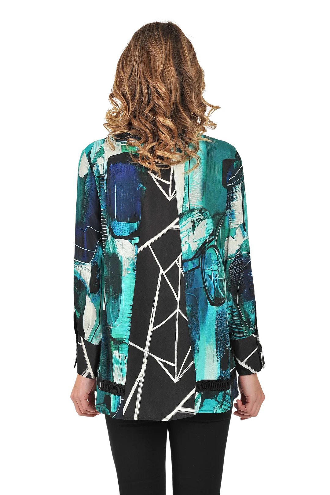 Millie Blouse Teal - Back View