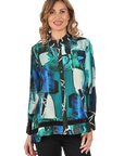 Millie Blouse Teal - Front View