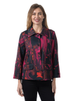 Adeline Ponte Jacket Fuchsia - Front View