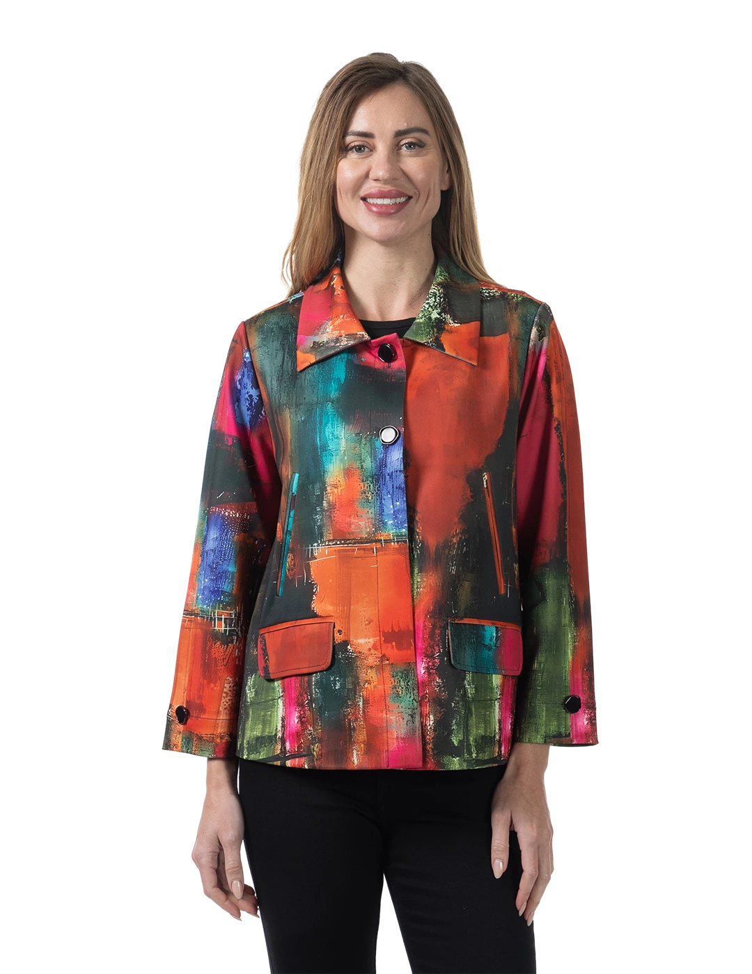 Adeline Ponte Jacket Infinity - Front View