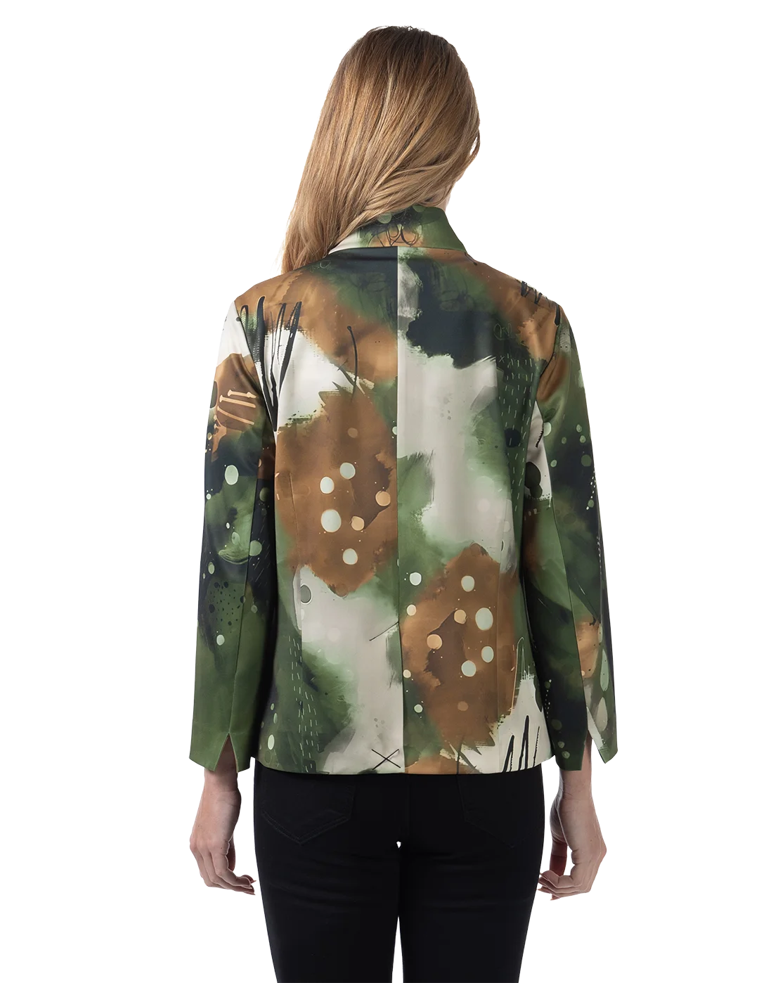 Vivian Ponte Blazer Avocado - Back View