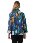 Zoey Ponte Jacket Blue - Back View