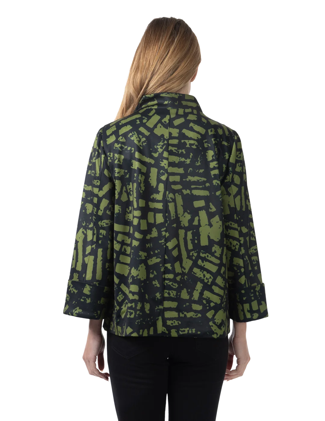 Zoey Ponte Jacket Calla Green - Back View