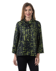 Zoey Ponte Jacket Calla Green - Front View