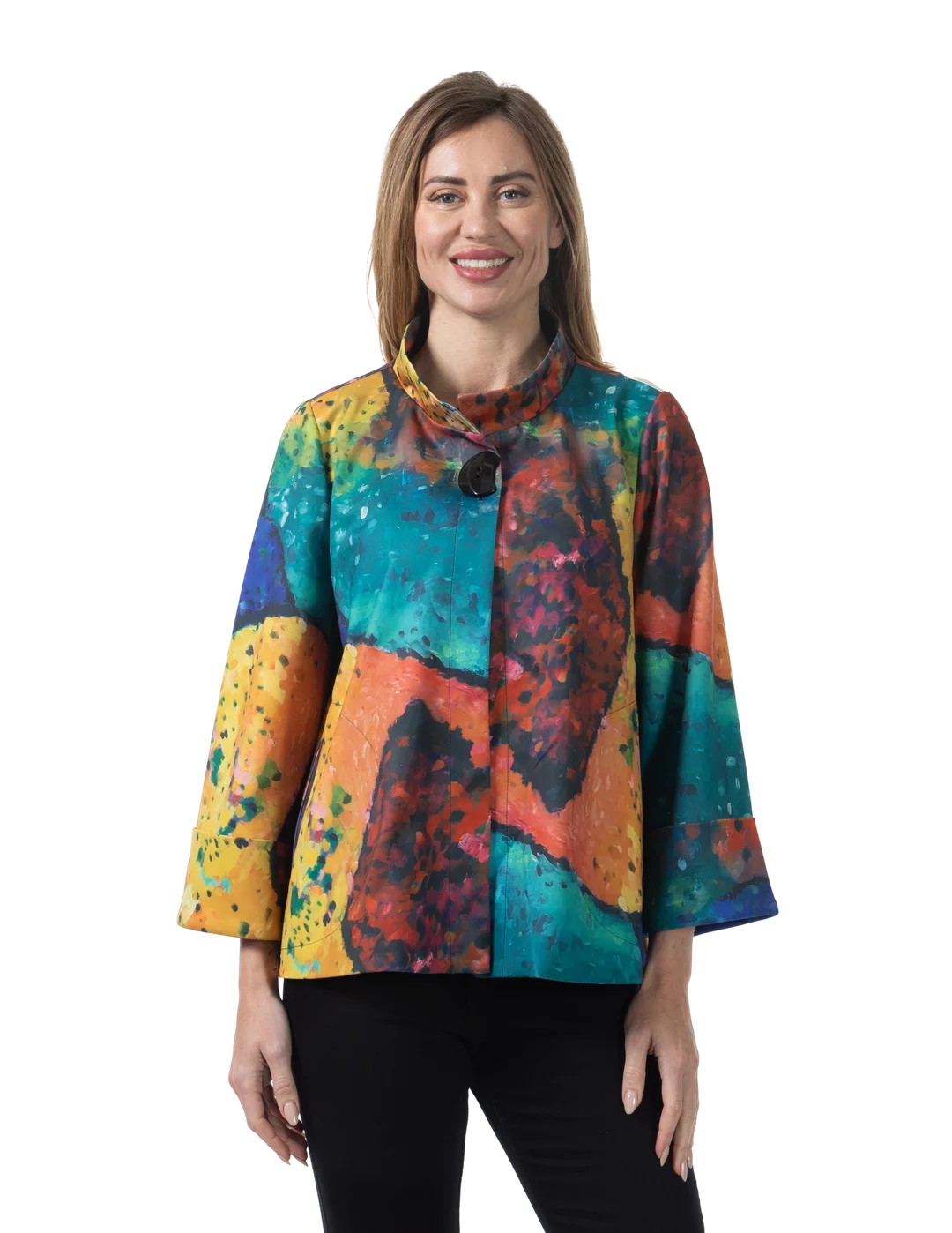 Zoey Ponte Jacket Infinity - Front View