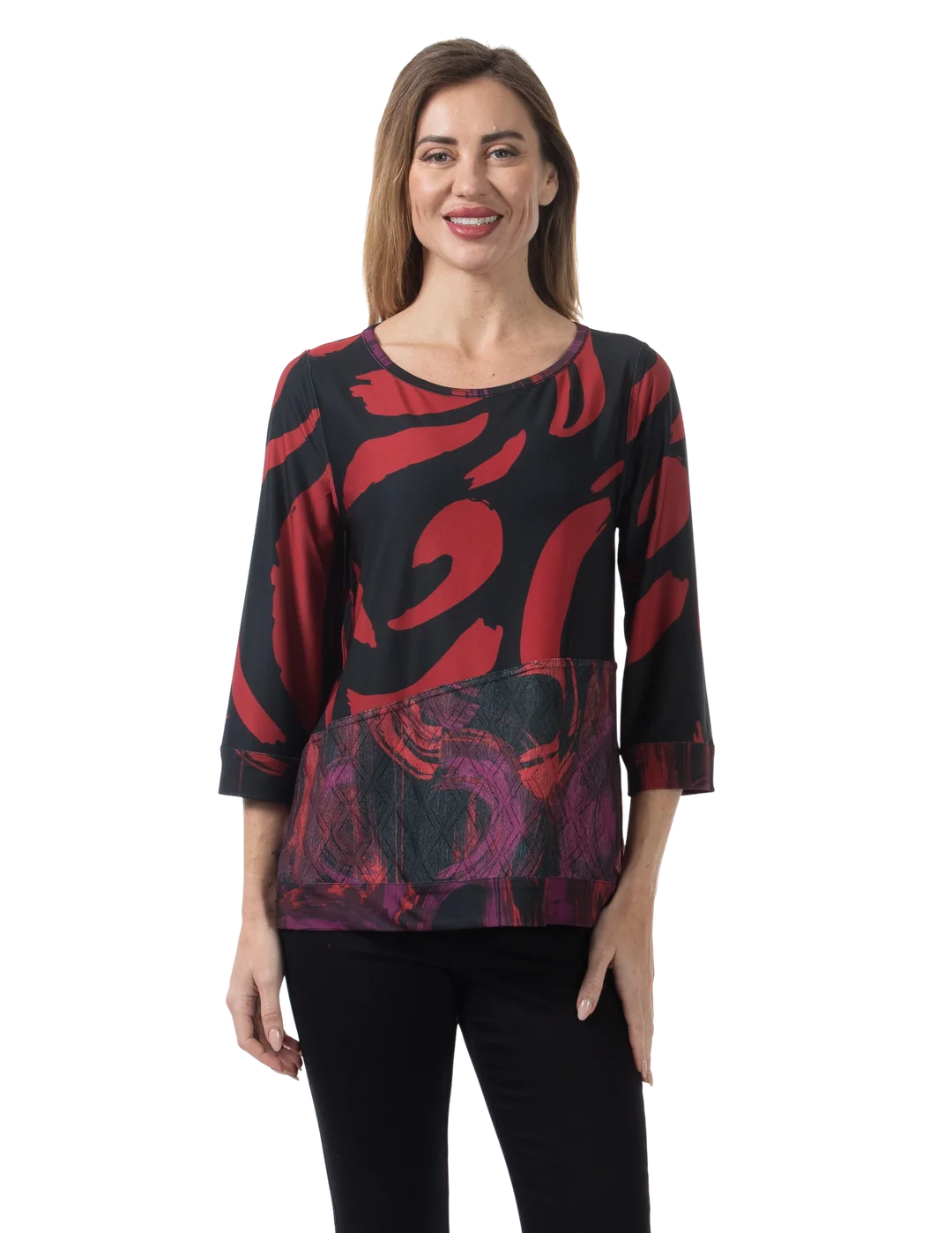 Paige Reversible Knit Top Fuchsia - Reverse View