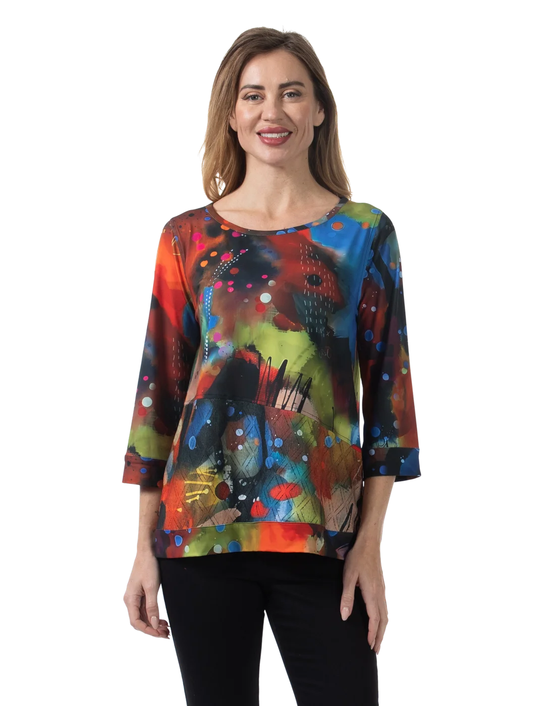 Paige Reversible Knit Top Infinity - Front View