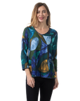 Aylin Reversible Knit Top Blue Iolite - Front View