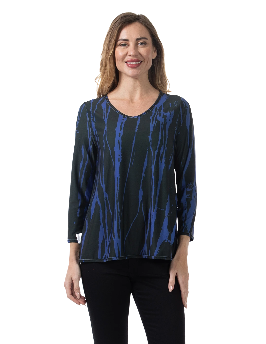 Aylin Reversible Knit Top Blue Iolite - Reverse View