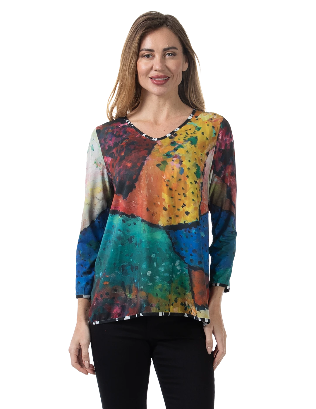 Aylin Reversible Knit Top  Infinity - Front View