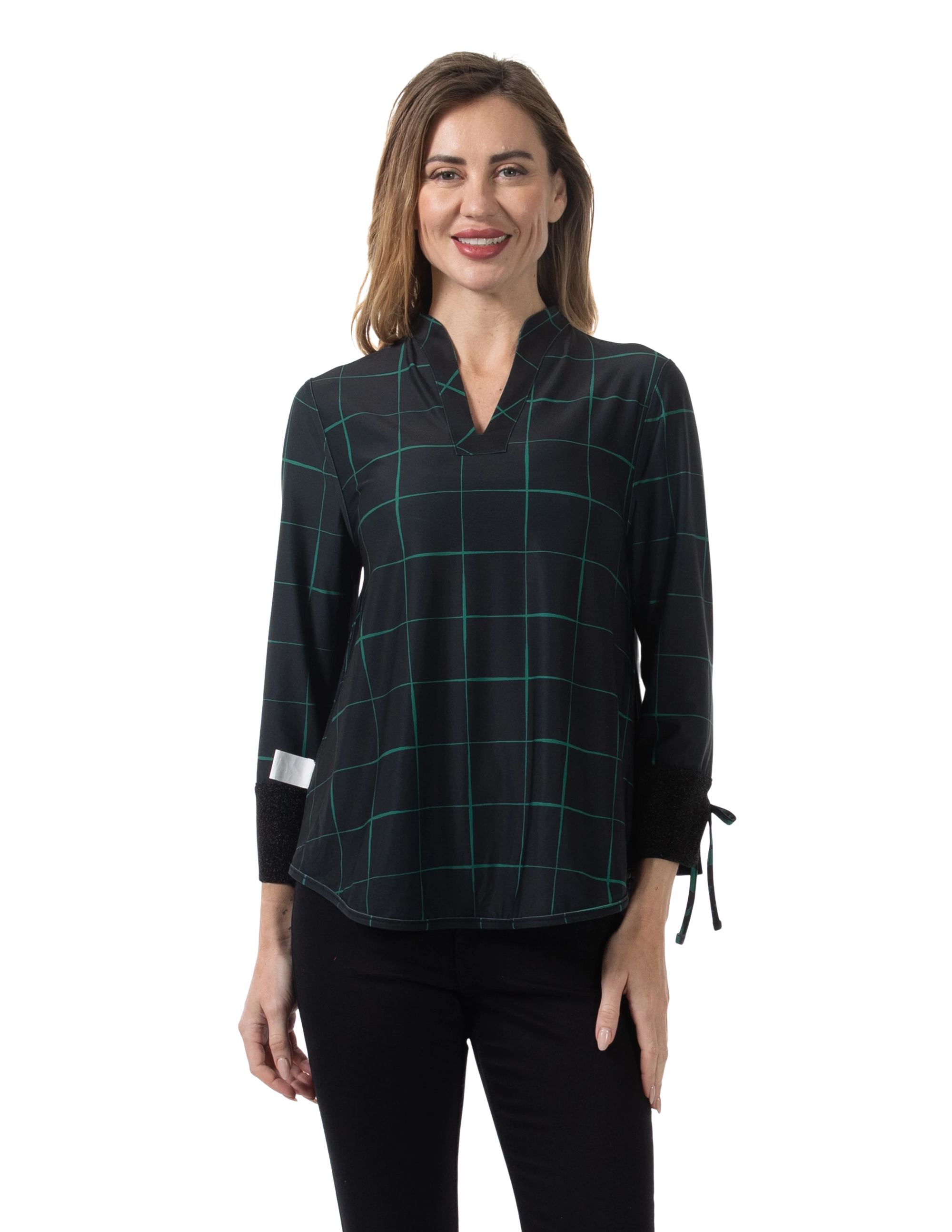 Esther Reversible Knit Top Evergreen - Reverse View