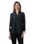 Esther Reversible Knit Top Evergreen - Reverse View