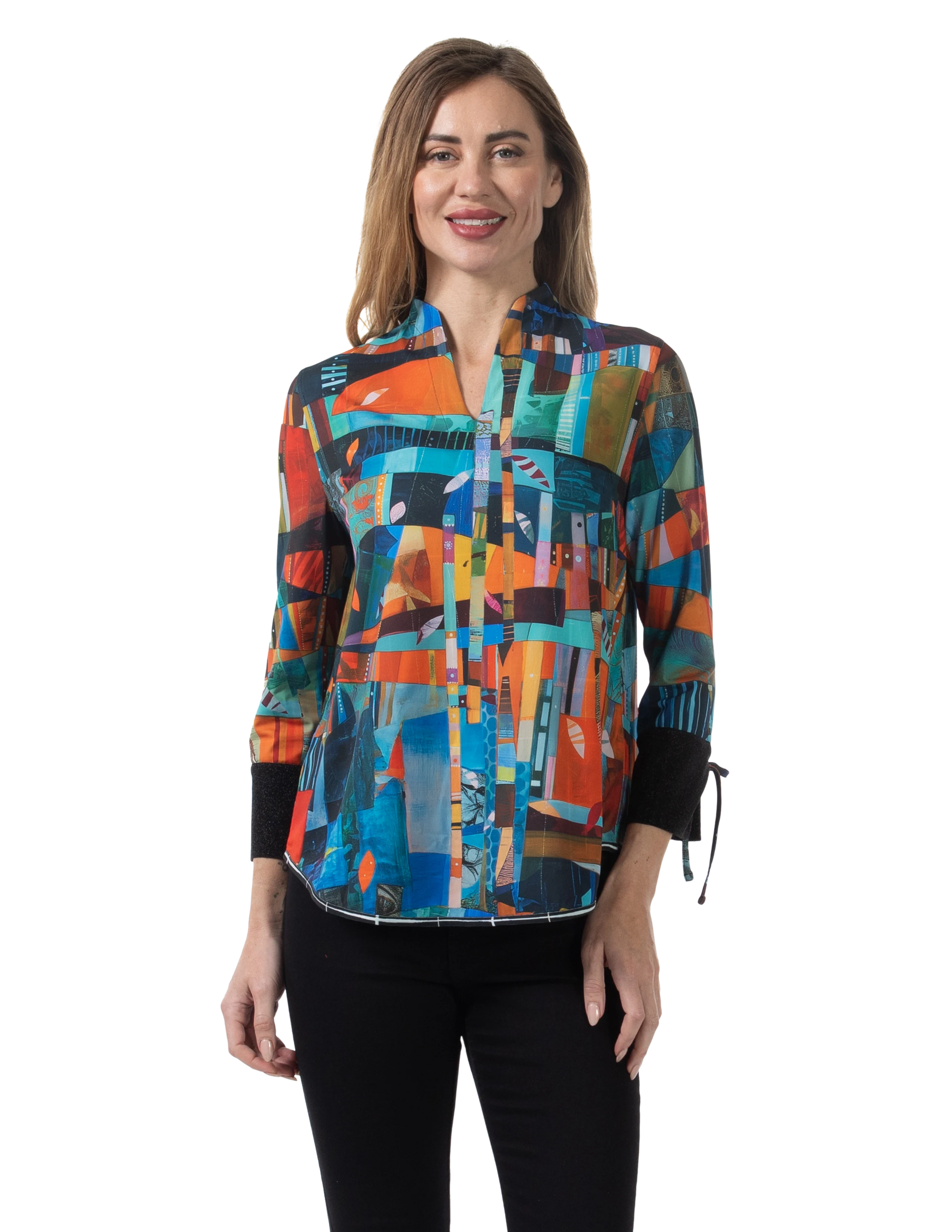 Esther Reversible Knit Top Infinity - Front View