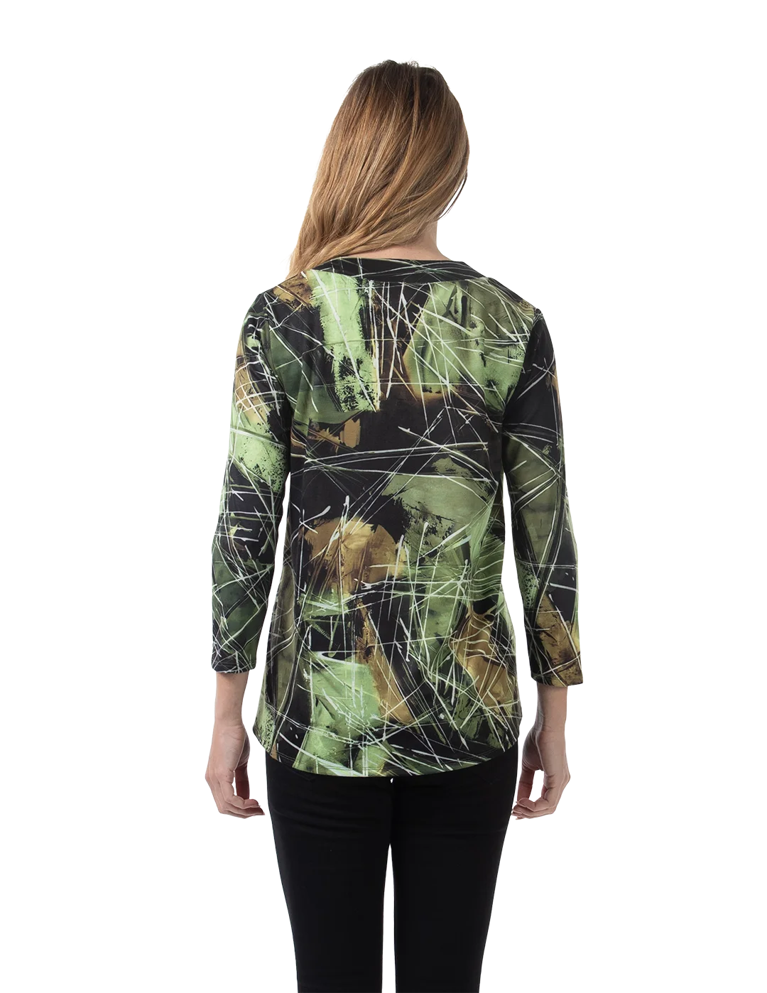 Malia Knit Top Avocado - Back View