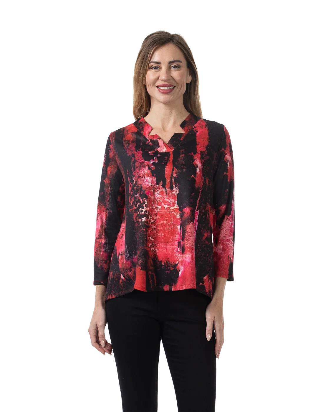 Malia Knit Top Magenta - Front View