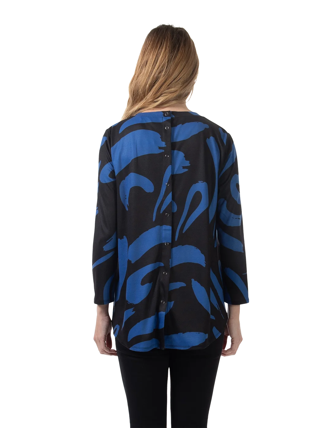 Rebecca Knit Top Blue Iolite - Back View