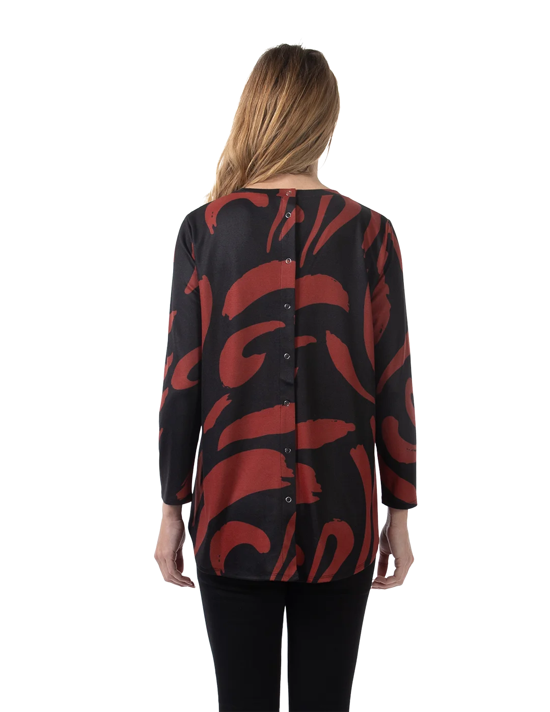 Rebecca Knit Top Maroon - Back View