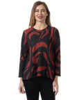 Rebecca Knit Top Maroon - Front View