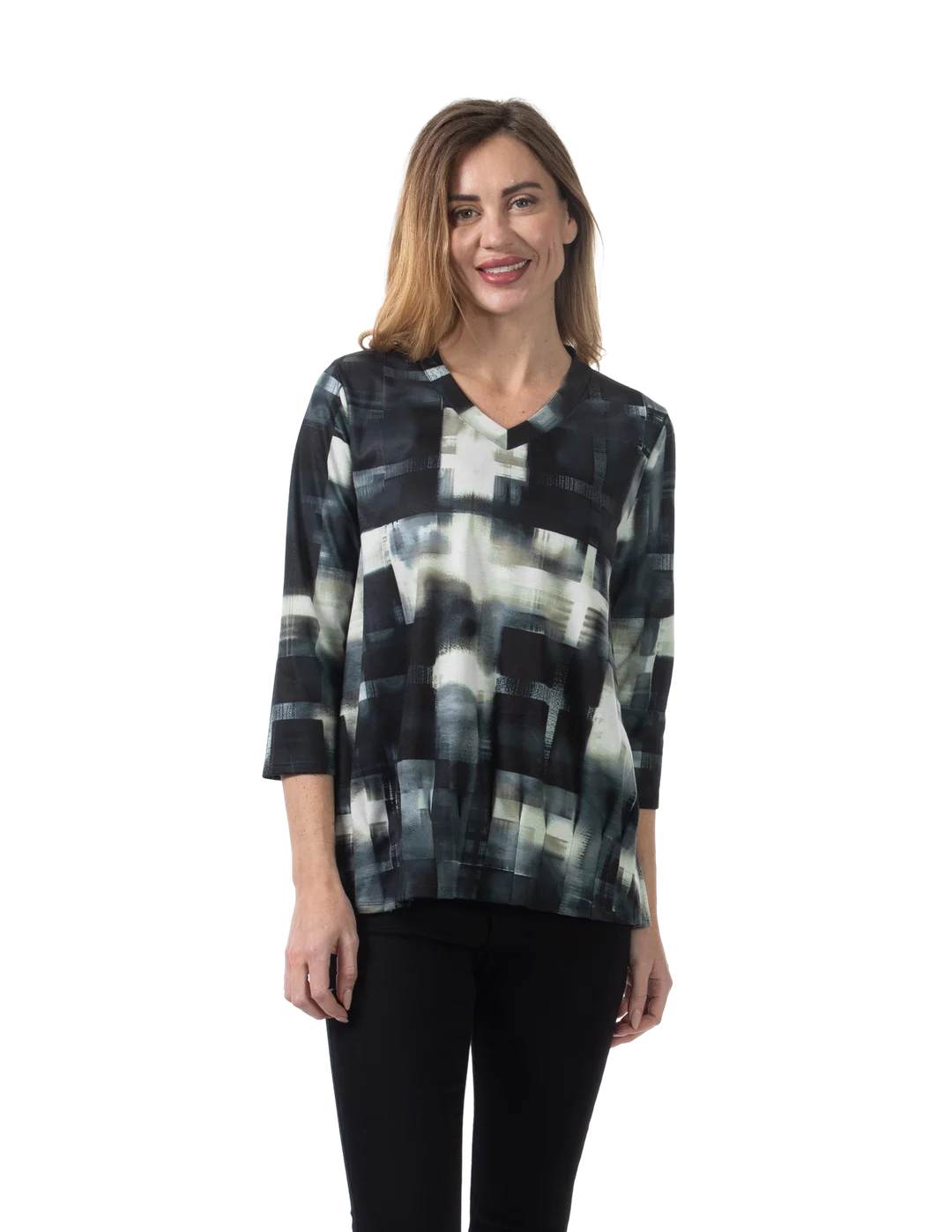 Harley Knit Top Charcoal - Front View
