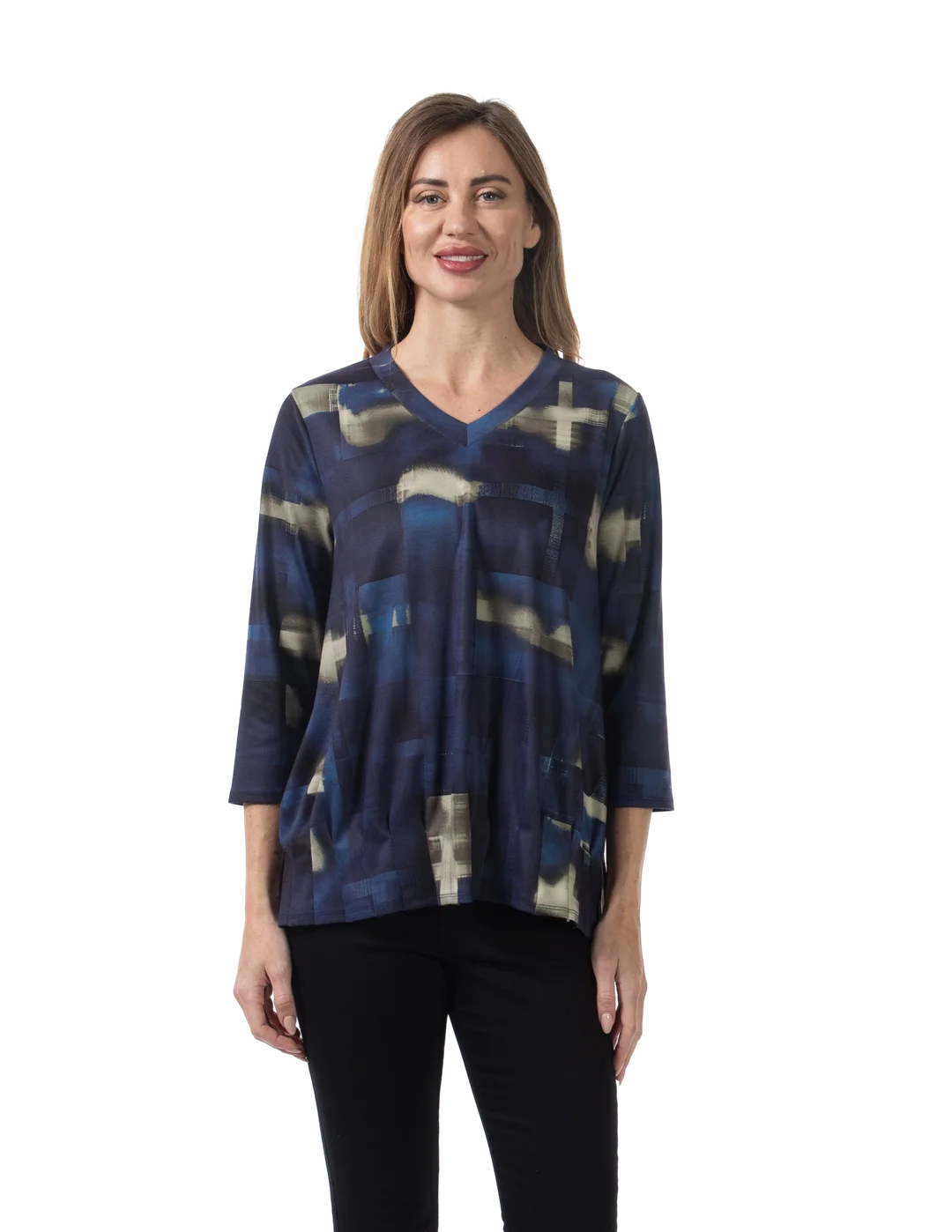 Harley Knit Top Navy - Front View