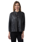 Audrey Ultrasuede Jacket Black - Front View