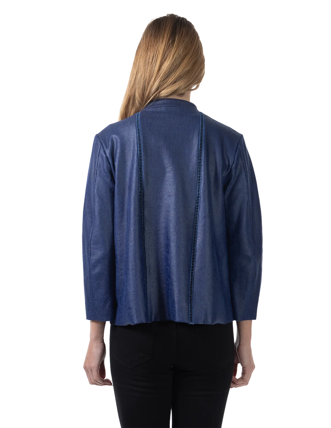 Audrey Ultrasuede Jacket Navy - Back View