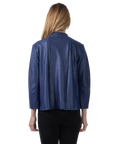 Audrey Ultrasuede Jacket Navy - Back View