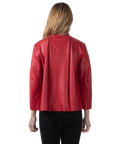 Audrey Ultrasuede Jacket Red - Back View