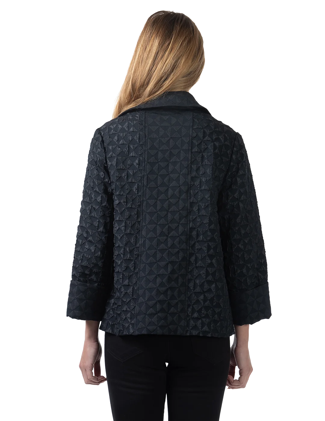 Sara Pucker Jacket Black - Back View