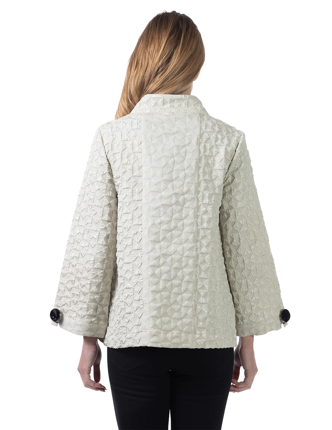 Zoey Pucker Jacket Overcast - Back View