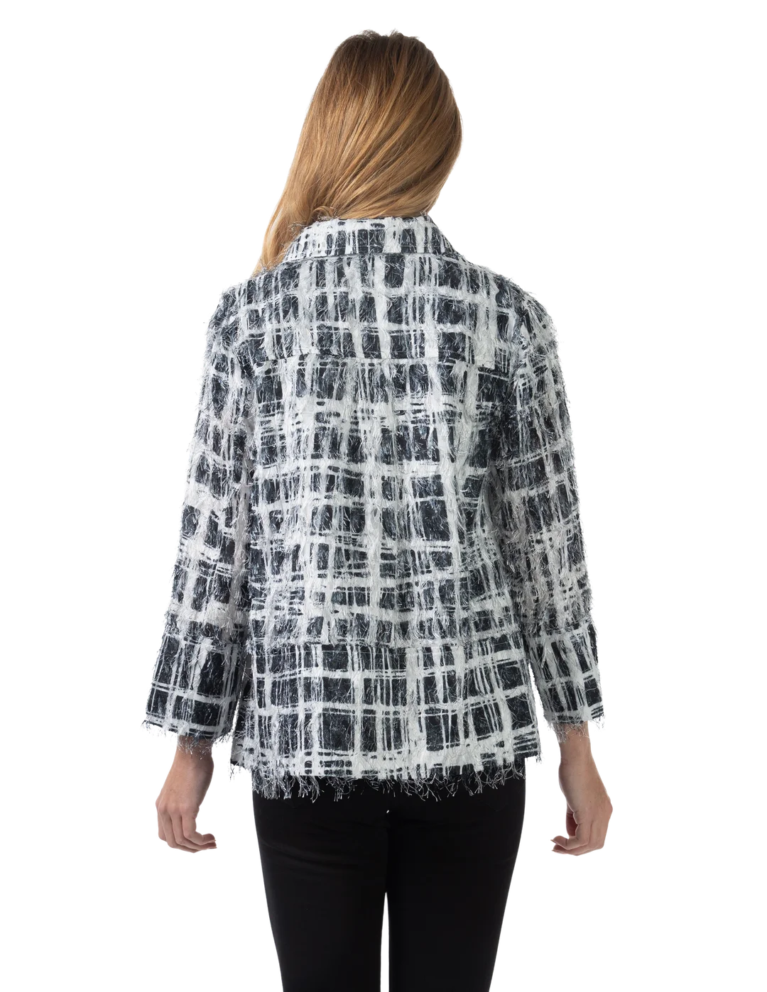 Stella Eyelash Jacket Black - Back View