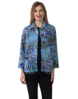 Stella Eyelash Jacket Blue - Front View