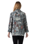 Anna Eyelash Jacket Gray - Back View