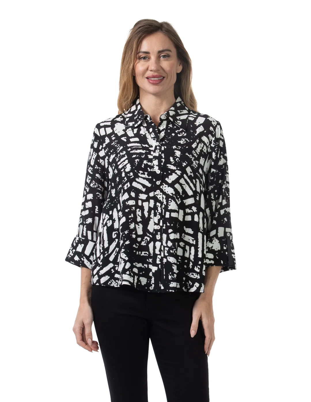 Fiona Blouse Black -  Front View