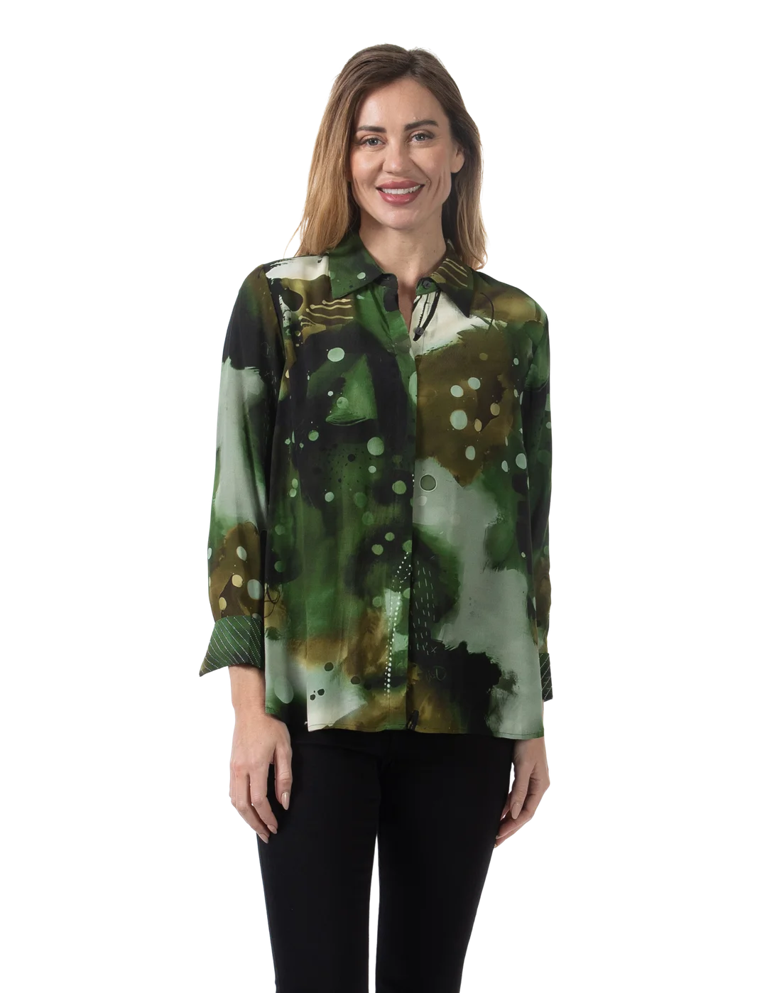 Alisson Blouse Avocado - Front View