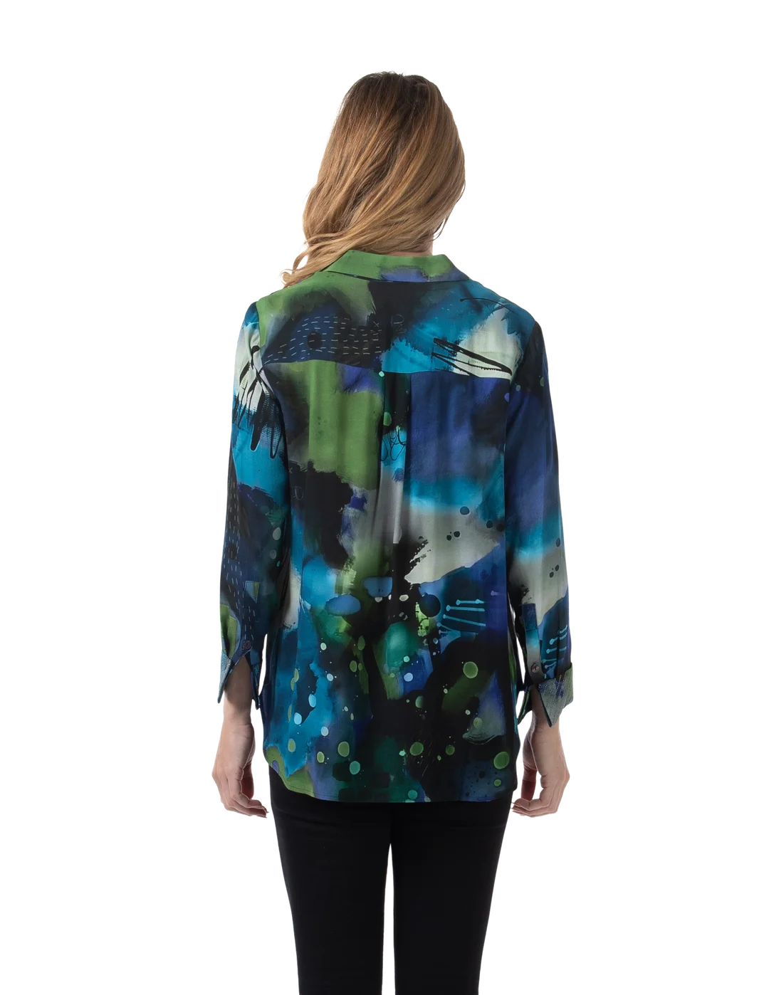 Alisson Blouse Blue - Back View